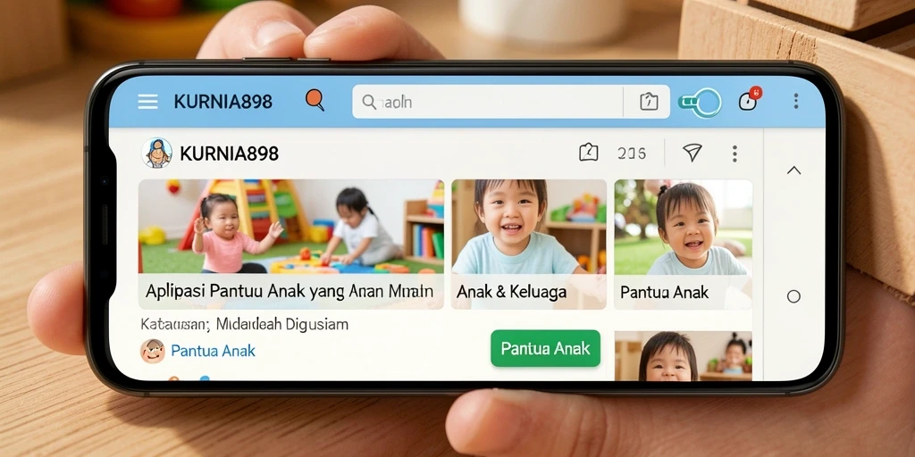 Antarmuka KURNIA898 yang ramah pengguna untuk memantau anak.