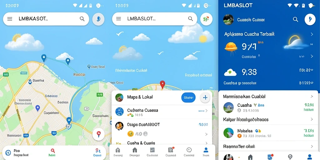 Tampilan antarmuka aplikasi Cuaca Lokal LMBASLOT yang informatif dan menarik.