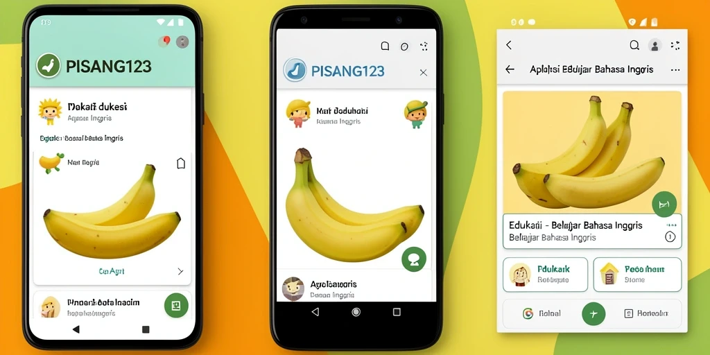 Tampilan antarmuka PISANG123 yang interaktif dan menarik.