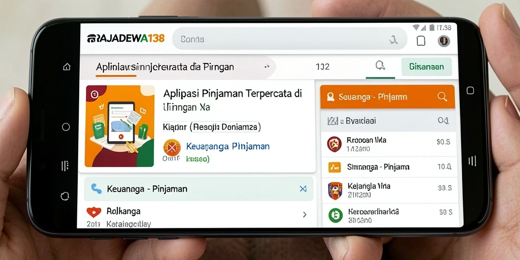 Antarmuka aplikasi RAJADEWA138 yang user-friendly untuk pengajuan Pinjaman.