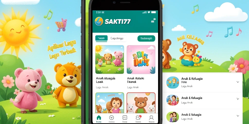 Screenshot antarmuka aplikasi SAKTI77 yang menarik dan interaktif.